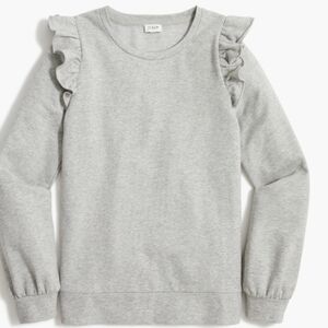 J. Crew Gray Ruffle Sleeve Kids Top